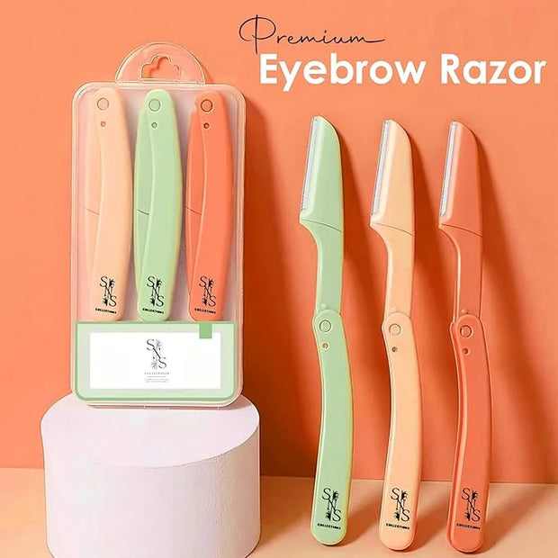 Eyebrow Razor - Premium Facial Hair Remover for Women, Smooth Dermaplaning Tool, Gentle & Safe, Stainless Steel, Compact D...