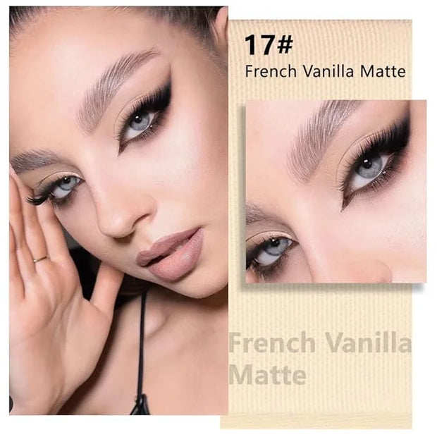 Kaely Pressed Single Eyeshadow Makeup, Vanilla Nude Beige Matte Highly Pigmented Monochrome Eye Shadow Palette, Waterproof...