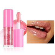 Beauty Glazed Big Brush Head Lip Oil, Ultra-Hydrating & Nourishing, Smooth Glossy Finish Lip Glow Oil, Shiny and Vegan Tin...