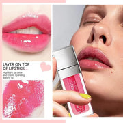 Plumping Lip Oil, Long Lasting Hydrating Gloss Tinted Balm Non-sticky Revitalizing, Tinting Care Oil for Dry (CHERRY) - Pr...