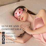 THXSILK Sleep Mask 100% 19 Momme Pure Mulberry Silk Super Smooth Cooling Decorative Sleep Eye Mask Blackout Eye Cover with...