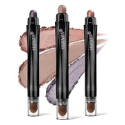 3Pcs Eyeshadow Stick Set, Matte And Shimmer Creamy Eyeshadow Pencil,Eye Brightener Stick,Nude Caramel Grayish Purple Shado...