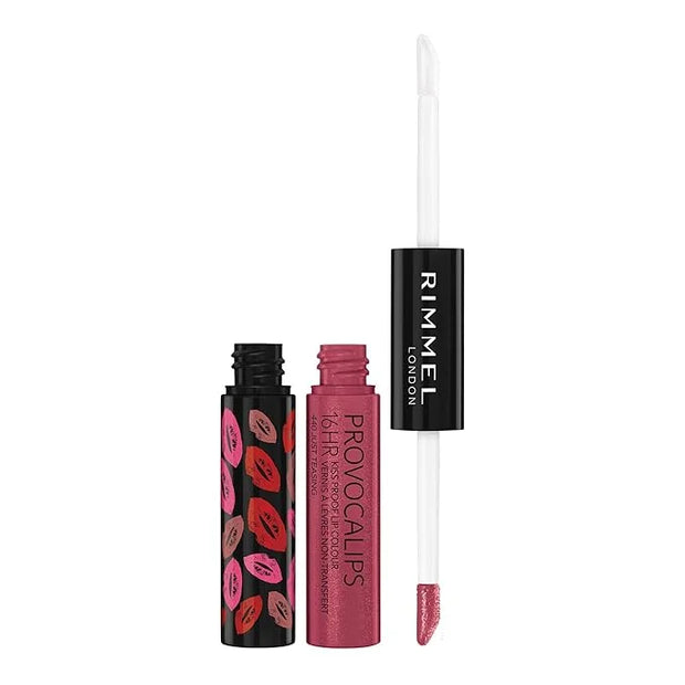 Rimmel London Provocalips 16hr Kiss-Proof Lip Color Bundle - 230 Kiss Fatal & 005 Just Teasing, 14 fl.oz. Each - Product I...