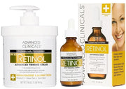 Advanced Clinicals Retinol Body Lotion + Retinol Serum 2PC Skincare Set For Women & Men Helps Diminish Appearance Of Crepe...