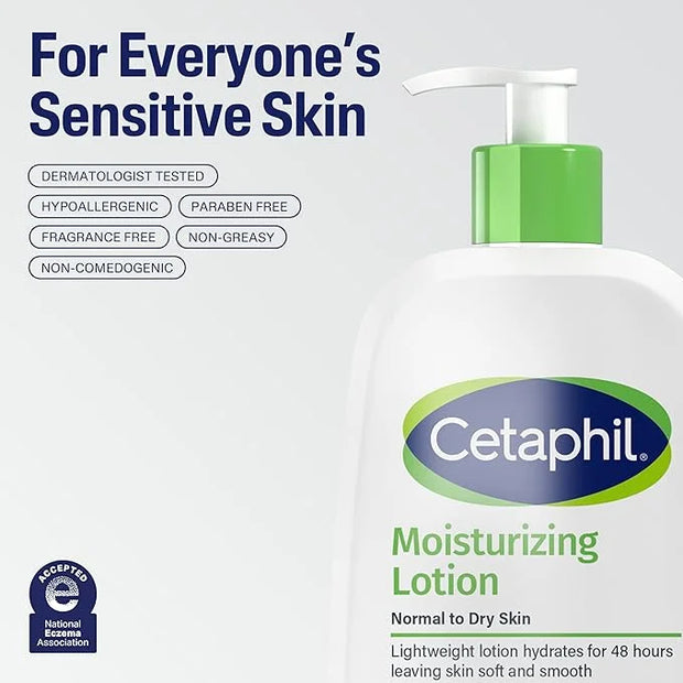Cetaphil Face & Body Moisturizer, Hydrating Moisturizing Lotion for All Skin Types, Suitable for Sensitive Skin, NEW 4 oz ...
