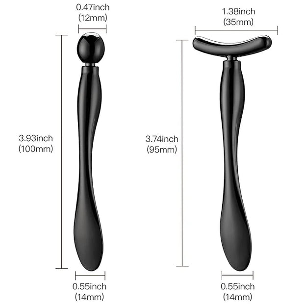 Lisapack 2PCS Metal Eye Cream Applicator Wand Stick, Massager Tool for Facial Massage, Reduce Puffiness (Champagne) - Prod...