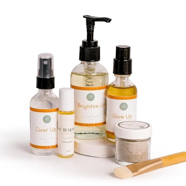 Healing Happy Method - Teen Skin Care Set with Cleanser, Toner, Moisturizer, Clay Mask, and Zit Stick | Hydrates, Controls...