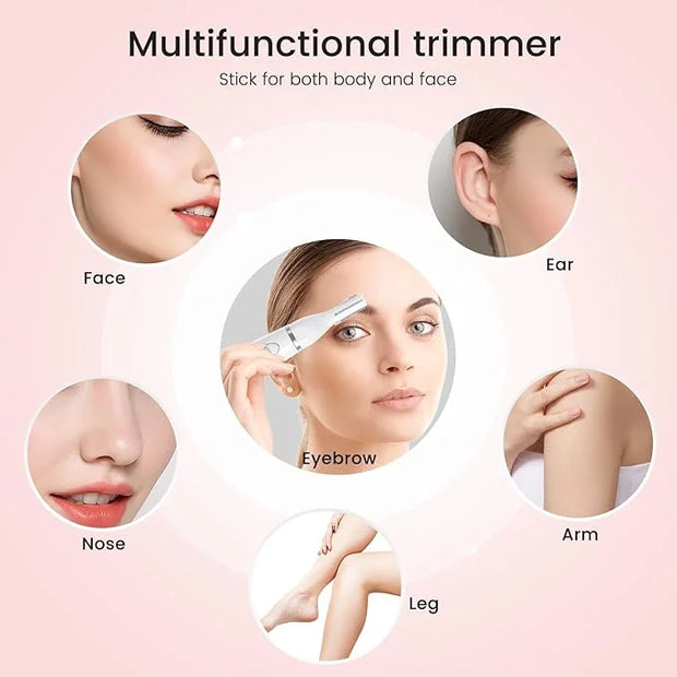 Nose Hair Trimmer for Women - 2 in 1 Professional Painless Eyebrow and Facial Hair Trimmer for Men and Women, USB Recharge...