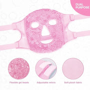 Cold Face Eye Masks Ice Face Mask Hot Cold Compress For Dark Circles, Puffiness, Migraines, Headache, Stress, Redness, Coo...