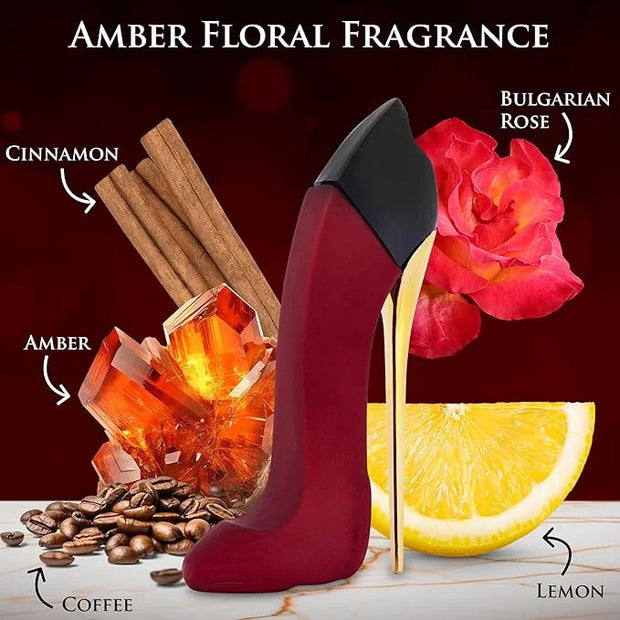 Bad Girl Velvet for Women Eau De Parfum 3.4 fl Oz- Sweet, Warm & Powdery Tone - Combination of Tonka Bean, Vanilla & Prali...