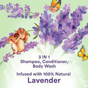 Suave Kids Natural Lavender Oil 3-in-1 Tear Free, Body Wash, Shampoo and Conditioners, No Sulfates, No Parabens, No Silico...
