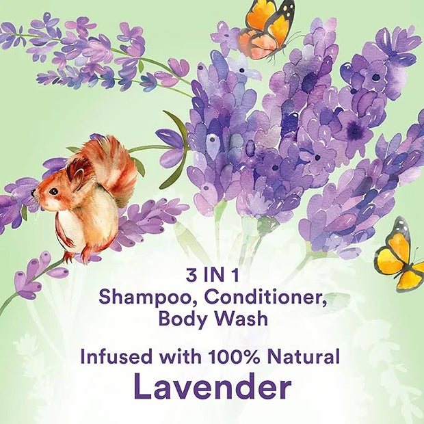 Suave Kids Natural Lavender Oil 3-in-1 Tear Free, Body Wash, Shampoo and Conditioners, No Sulfates, No Parabens, No Silico...
