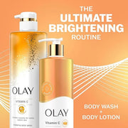 Olay Body Lotion for Women, Brightening with Vitamin C Serum, Visibly Bright & Radiant Skin, 24hr Moisture & Hydration, Fa...