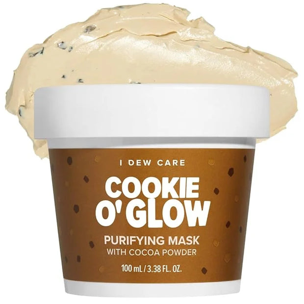 I DEW CARE Wash Off Face Mask - Cookie O' Glow | Hydrating and Purifying for Dry Skin with Cocoa Seed Butter, Korean Facia...
