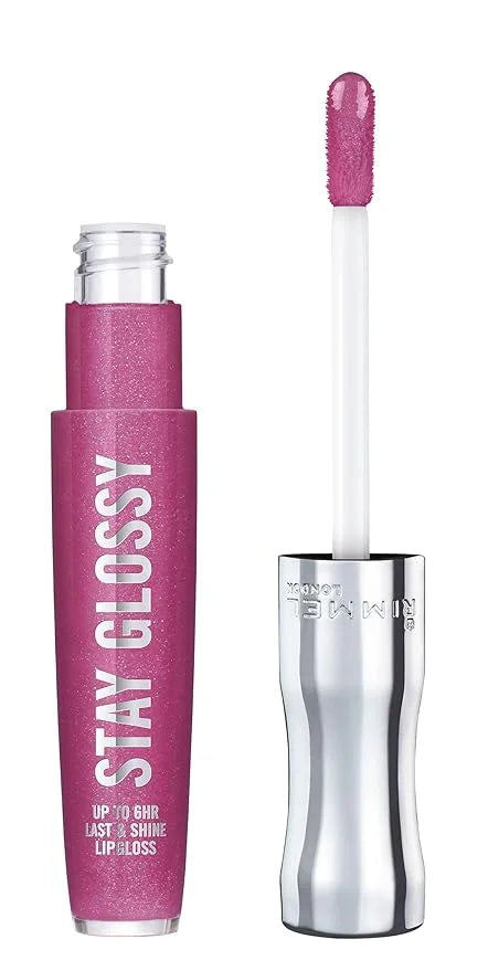 Rimmel Stay Glossy Lip Gloss - Non-Sticky and Lightweight Formula for Lip Color and Shine - 185 Grapevine Groove, .18oz - ...