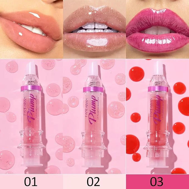 Erinde 3 Colors Lip Plumping Booster, Spicy Lip Plumper Gloss Lip Plumping Oil, Ultra-Hydrating & Nourishing Plump Lip Plu...