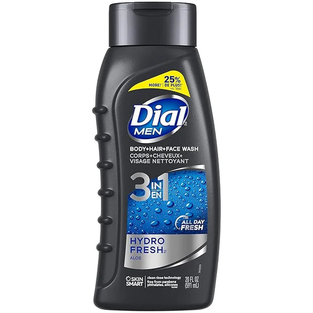Dial Men Hair + Body Wash, Hydro Fresh, 20 fl oz (Pack of 4) - Product Image