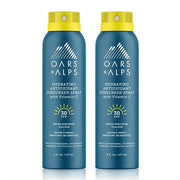Oars + Alps Hydrating SPF 30 Sunscreen Spray, Infused with Vitamin C and Antioxidants, Water and Sweat Resistant, 6 Oz, 2 ...