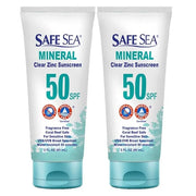 Safe Sea Zinc Oxide Sunscreen SPF50 | Clear Mineral Face Sunscreen Without White Cast | Anti-Jellyfish Sting Protective Lo...