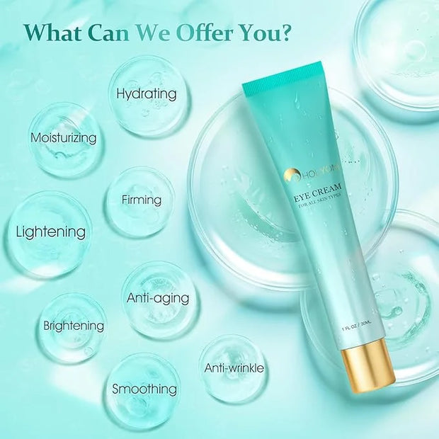 Advanced Eye Cream for Dark Circles - Targeted Solution for Wrinkles, Puffiness, and Firmness - Proven Efficacy with Cynan...