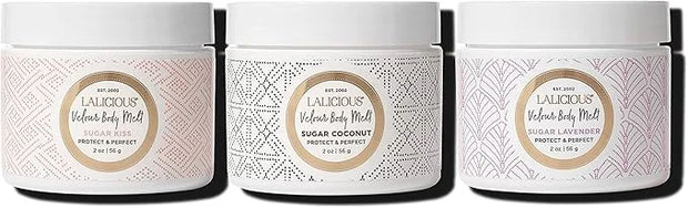 LaLicious Velour Body Melt Gift Set - 3-Piece Gel-to-Oil Body Moisturizer Skin Care Kit with Vitamin E & Macadamia Nut See...