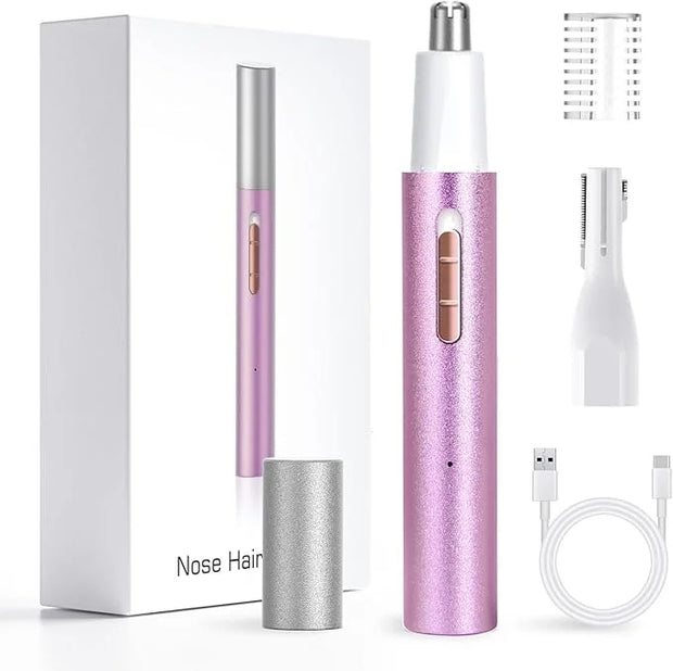 2025 Rechargeable Nose & Ear Hair Trimmer, Dual-Edge Blade Electric Clipper for Women Men, Facial & Eyebrow Hair Removal T...