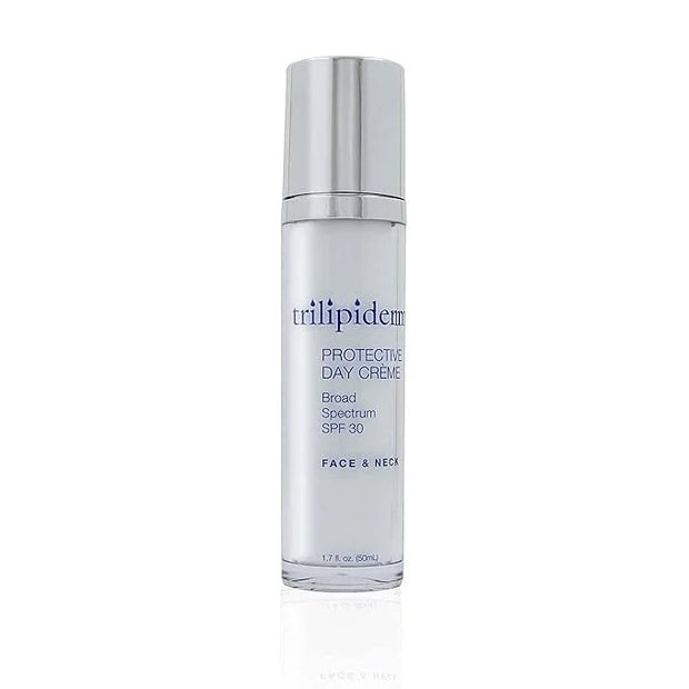 Trilipiderm Protective Day Crème, Broad Spectrum SPF 30 – Lightweight, Fast-Absorbing Moisturizing Sunscreen Protects whil...