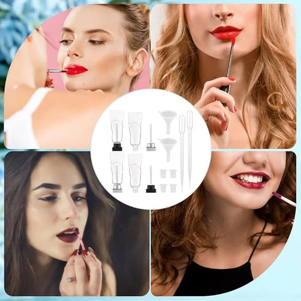 GORGECRAFT 4Pcs 4ml Lip Gloss Tubes Empty Refillable Soft Lipgloss Balm Tubes with Brush Glaze Container with Silver Black...