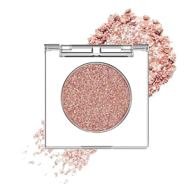Monochrome Pressed Eyeshadow, Waterproof Neutral Powde Mini Shimmer Rose Gold Brown Eyeshadow, sombras para ojos, Talc, Pa...