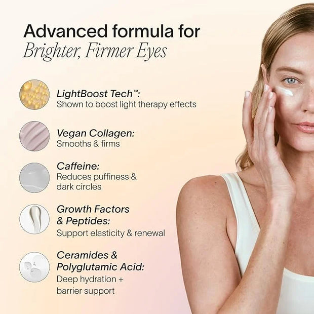 Solawave Eye Recovery Pro Kit | Red Light Therapy Eye Mask + LightBoost Eye Cream | Reduce Fine Lines & Wrinkles, Under Ey...