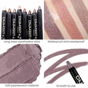evpct Smoky Amethyst Shimmer Cream Eye Shadow Brightener Sticks Set for Eyes, Smoky Shimmery Matte Pencil Eye shadow Appli...