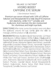 Hydro Boost Caffeine Eye Serum (0.33 fl.oz./10ml) With 10% Caffeine Solution Niacinamide & Hexapeptide-8 Depuff Elasticity...