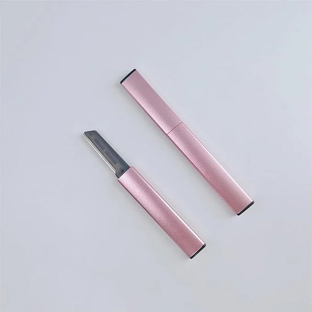 Exfoliating Eyebrow Razor Dermaplaning Tool Eyebrow Trimmer with 4 Replacement Blades, Facial Razors for Women Aluminum Al...
