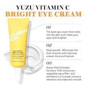 Saturday Skin 3-Piece Skin Care Set Yuzu Vitamin C Sleep Mask Yuzu Vitamin C Bright Toner and Eye Cream Overnight Facial M...