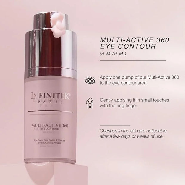 Infinitek Paris Multi-Active Collagen Eye Cream; Retinol Serum Contour - Anti Aging Eye Cream for Wrinkles, Under Eye Trea...