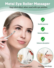 Reusable Eye Patches, Silicone Under Eye Patches with Lifting Effect to Reduce Wrinkles and Fine Lines, Pair with Metal Ey...
