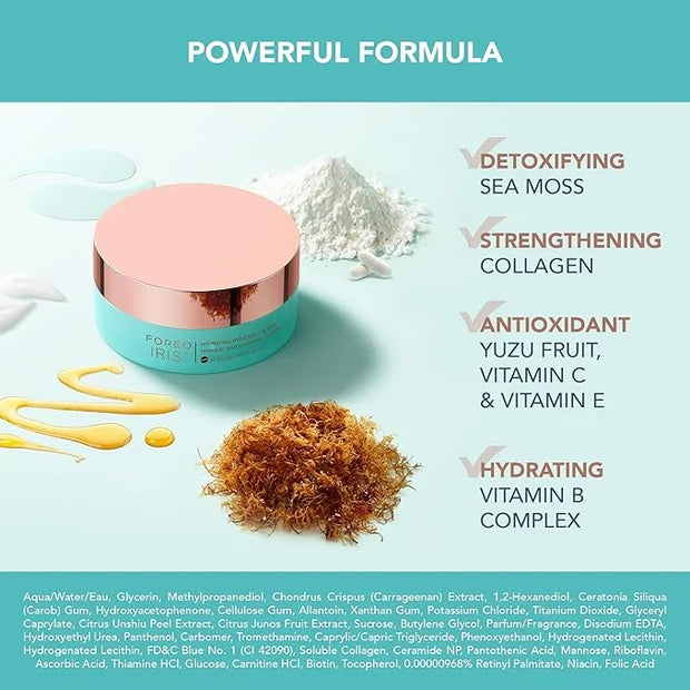 FOREO IRIS Hydrating Hydrogel Eye Mask - Dark Circles Under Eye Treatment for Women & Men - Puffy Eyes Treatment - Hydrati...