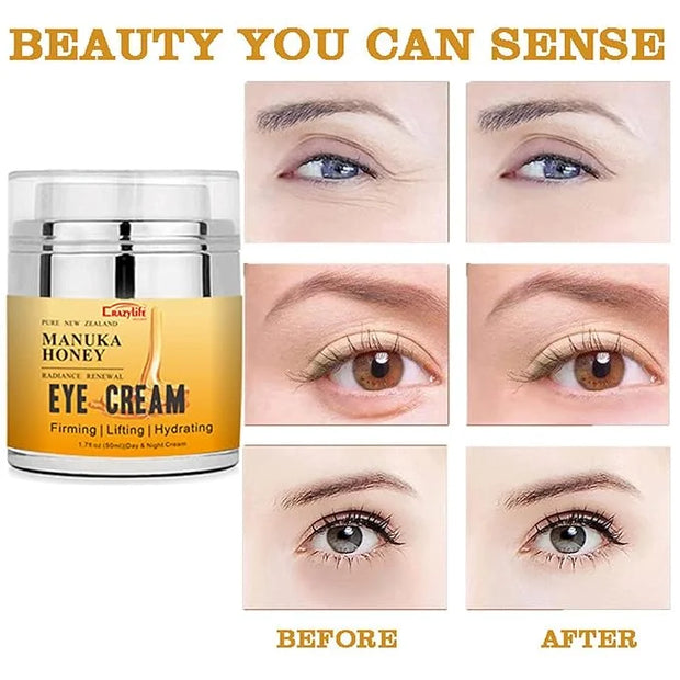 Manuka Honey Eye Cream Anti-aging Eye Cream Anti-wrinkle Under Eye Cream Fades Fine Lines Lifting and Firming Improve Dark...