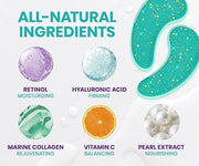 Stylia Under Eye Patches for Puffy Eyes and Dark Circles (6 Pairs) - Marine Collagen Under Eye Mask with Retinol, Vitamin ...