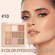 9Colors Nude Champagne Gold Rose Brown Colorful Glitter Eyeshadow Palette Makeup,Korean Natural Neutral Rainbow Eyeshadow ...