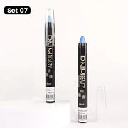 Kaely 2Pcs Bright Blue Eyeshadow Stick for Older Women, Metallic Shimmer Glitter Cream Eye Shadow Pencil Crayon, Light Blu...