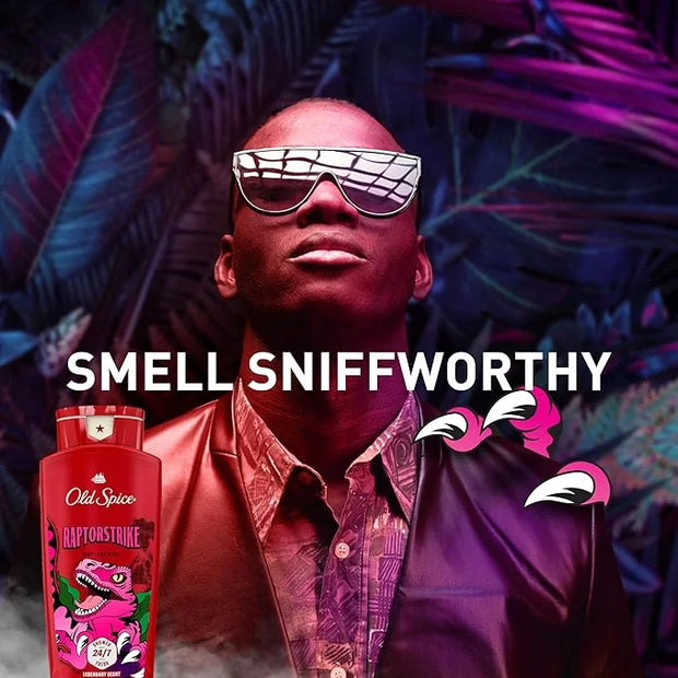 Old Spice Cleansing Body Wash for Men, 3X Defense, 24/7 Shower Fresh with Lasting Scent, 2-in-1 Body & Face Wash, Raptorst...