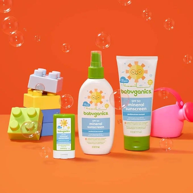 Babyganics SPF 50 Baby Sunscreen Spray | UVA UVB Protection | Octinoxate & Oxybenzone Free | Water Resistant, Unscented, 6...