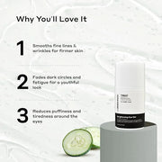 Brightening Eye Gel | Under Eye Brightener Gel For Puffy Eyes with Peptides | Soothing Eye Gel for Eye Care, Dark Circles,...