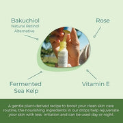 Bakuchiol Kelp Eye Serum Plant-Based Skincare Naturally Boosts Under Eye Glow Targets Deep Wrinkles & Supports Smooth Skin...