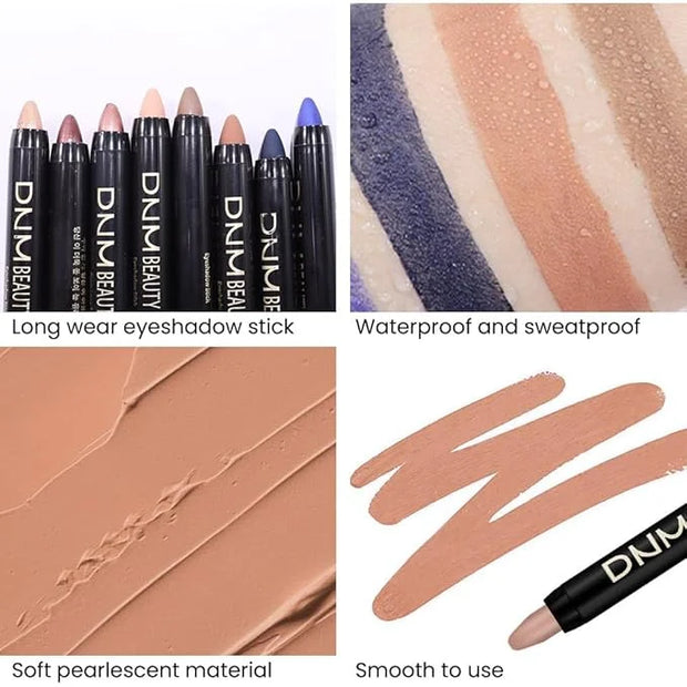 evpct 2Pcs Cream Eye Shadow Brightener Sticks Set for Eyes, Caramel Matte Pencil Eye shadow Applicator Stick Pen Palette M...