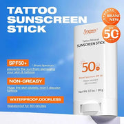 Sexymix Tattoo Sunscreen Stick, SPF 50 Waterproof Sunscreen Stick Broad Spectrum UVA/UVB Protection 0.7 oz with Zinc Oxide...