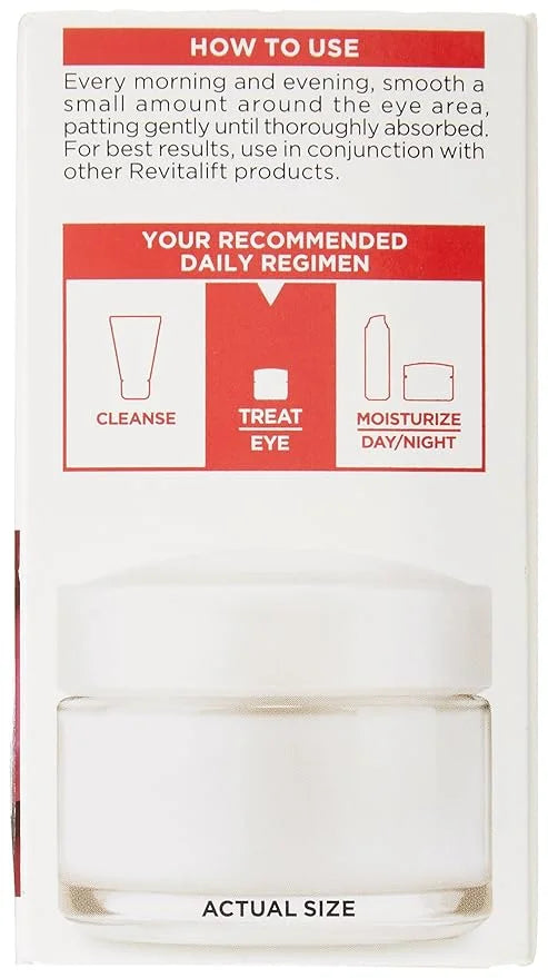 Loreal Revitalift Eye Cream 0.5 Ounce (14ml) - Product Image