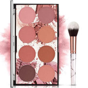 8 Colors Blush Palette, Matte Mineral Blush Powder Bright Shimmer Face Blush,Contour and Highlight Blush Palette,Professio...