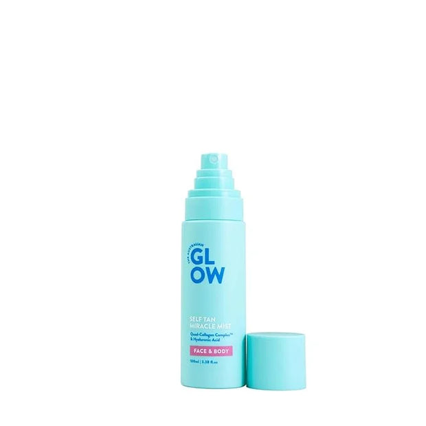 Australian Glow Miracle Mist, Self Tanner for Face & Body w/Quad-Collagen Complex & Hyaluronic Acid, 3.38 fl. oz / 100ml -...